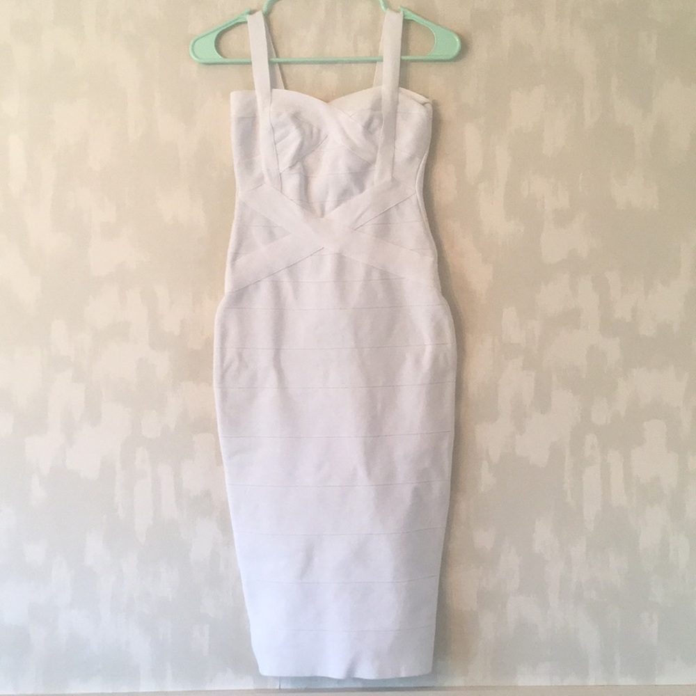 White Bandage Bodycon Dress